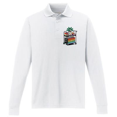 I Roll Pride Lgbtqia Library Performance Long Sleeve Polo