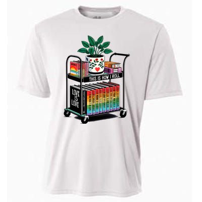 I Roll Pride Lgbtqia Library Cooling Performance Crew T-Shirt