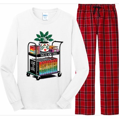 I Roll Pride Lgbtqia Library Long Sleeve Pajama Set