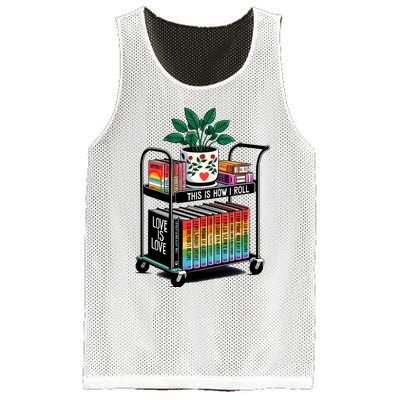 I Roll Pride Lgbtqia Library Mesh Reversible Basketball Jersey Tank