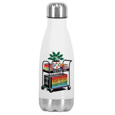 I Roll Pride Lgbtqia Library Stainless Steel Insulated Water Bottle