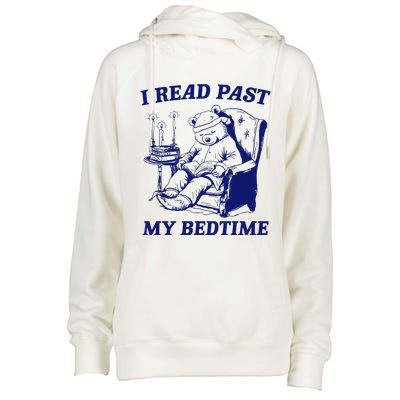 I Read Past My Bedtime Retro Womens Funnel Neck Pullover Hood