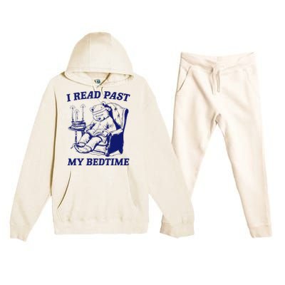 I Read Past My Bedtime Retro Premium Hooded Sweatsuit Set