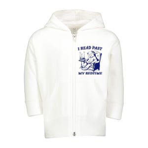 I Read Past My Bedtime Retro Toddler Zip Fleece Hoodie