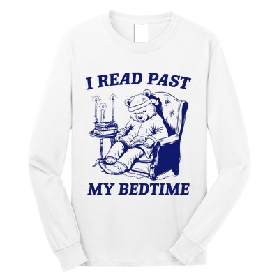 I Read Past My Bedtime Retro Long Sleeve Shirt