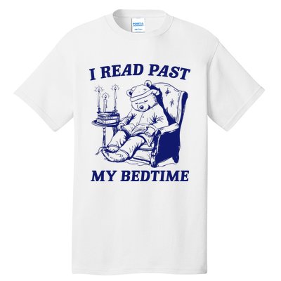 I Read Past My Bedtime Retro Tall T-Shirt