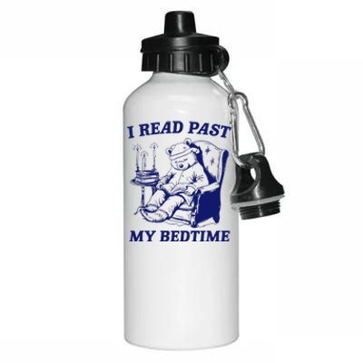 I Read Past My Bedtime Retro Aluminum Water Bottle