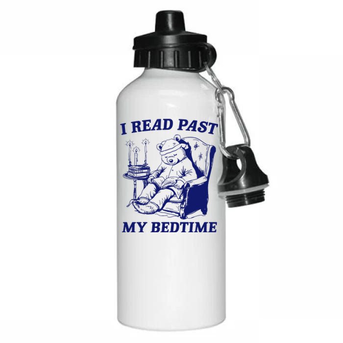 I Read Past My Bedtime Retro Aluminum Water Bottle