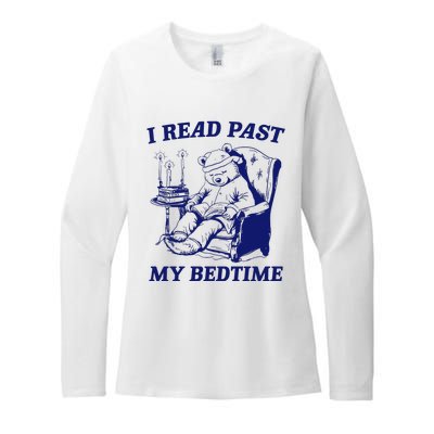 I Read Past My Bedtime Retro Womens CVC Long Sleeve Shirt