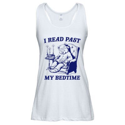 I Read Past My Bedtime Retro Ladies Essential Flowy Tank