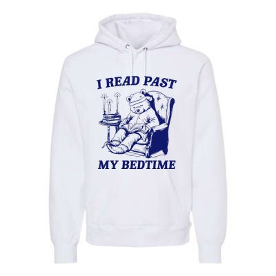 I Read Past My Bedtime Retro Premium Hoodie