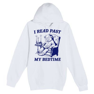 I Read Past My Bedtime Retro Premium Pullover Hoodie