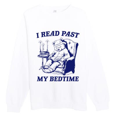 I Read Past My Bedtime Retro Premium Crewneck Sweatshirt