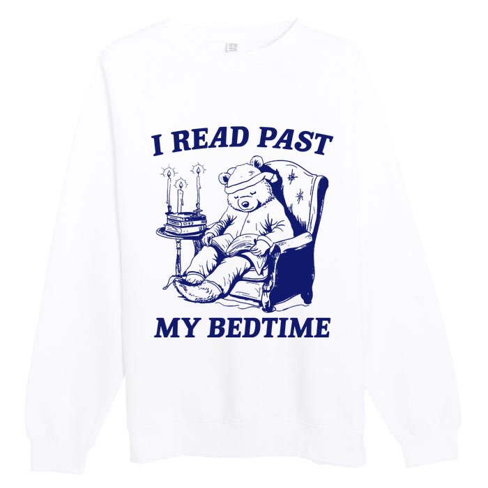 I Read Past My Bedtime Retro Premium Crewneck Sweatshirt