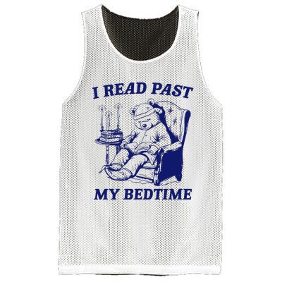 I Read Past My Bedtime Retro Mesh Reversible Basketball Jersey Tank