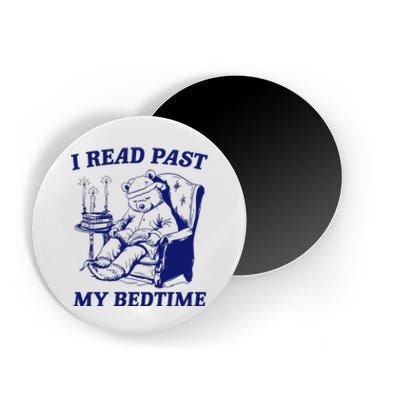 I Read Past My Bedtime Retro Magnet