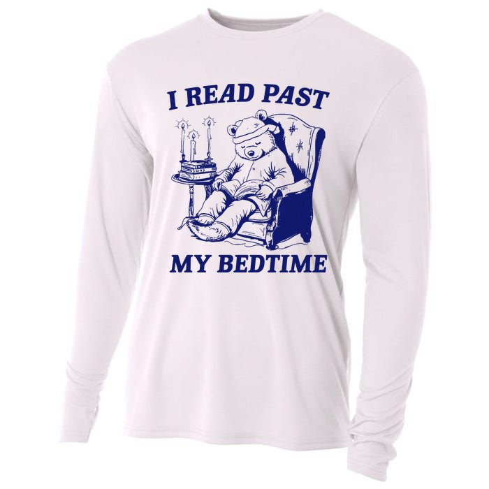 I Read Past My Bedtime Retro Cooling Performance Long Sleeve Crew