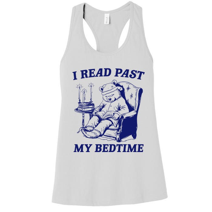 I Read Past My Bedtime Retro Women's Racerback Tank