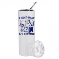 I Read Past My Bedtime Retro Stainless Steel Tumbler