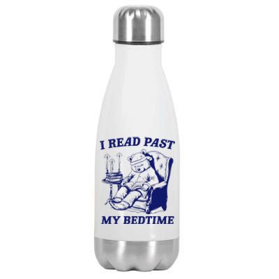 I Read Past My Bedtime Retro Stainless Steel Insulated Water Bottle