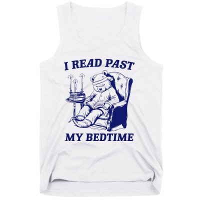 I Read Past My Bedtime Retro Tank Top