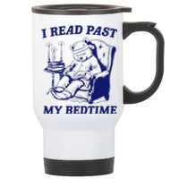 I Read Past My Bedtime Retro Stainless Steel Travel Mug