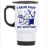 I Read Past My Bedtime Retro Stainless Steel Travel Mug