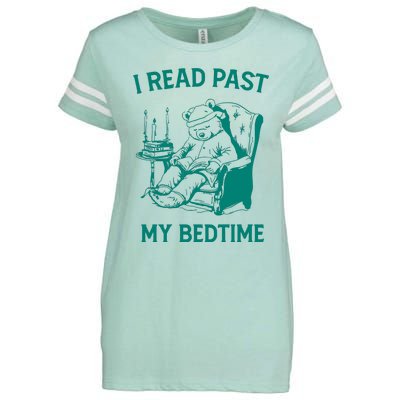 I Read Past My Bedtime Retro Enza Ladies Jersey Football T-Shirt