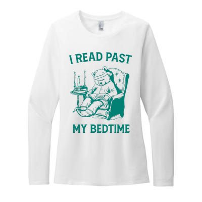 I Read Past My Bedtime Retro Womens CVC Long Sleeve Shirt