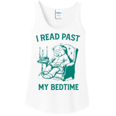 I Read Past My Bedtime Retro Ladies Essential Tank