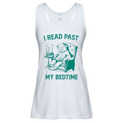 I Read Past My Bedtime Retro Ladies Essential Flowy Tank