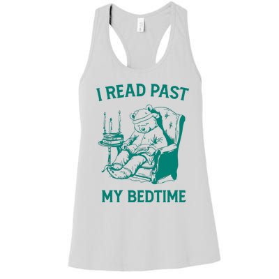 I Read Past My Bedtime Retro Women's Racerback Tank