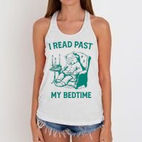 I Read Past My Bedtime Retro Women's Knotted Racerback Tank