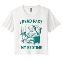 I Read Past My Bedtime Retro Women's Crop Top Tee