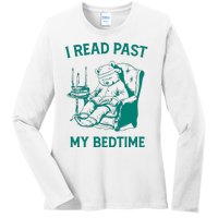 I Read Past My Bedtime Retro Ladies Long Sleeve Shirt