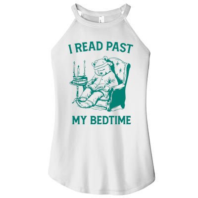 I Read Past My Bedtime Retro Women's Perfect Tri Rocker Tank