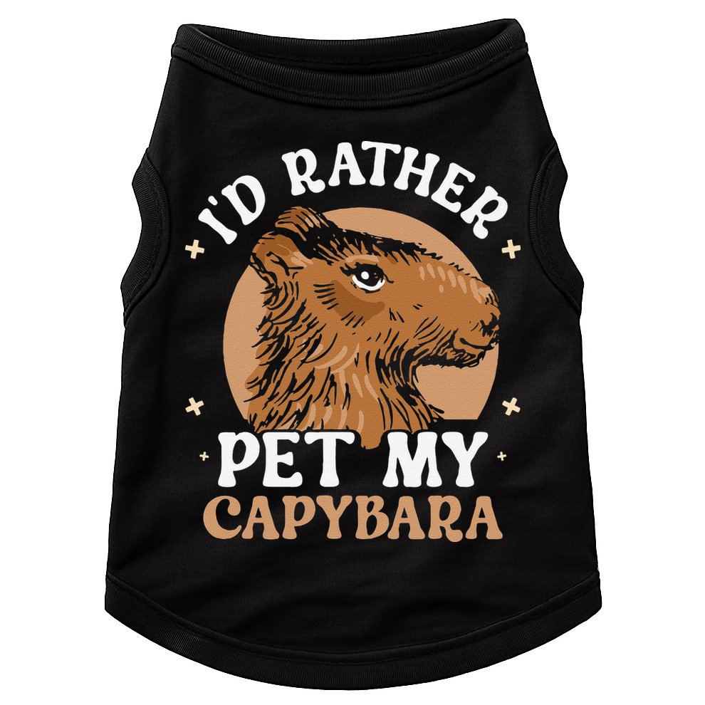 I'd Rather Pet My Capybara Animal Capybaras Rodent Lover Doggie Tank