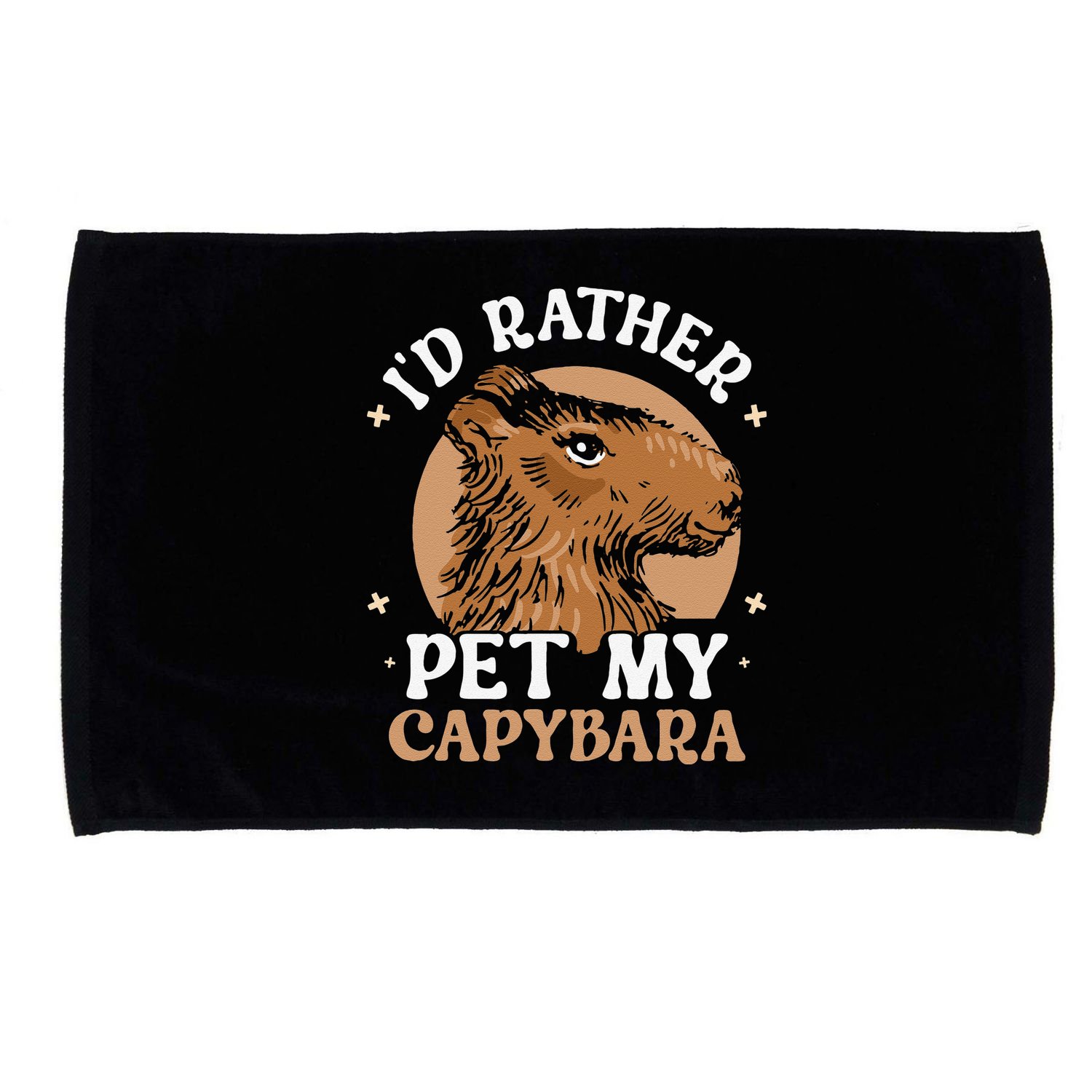 I'd Rather Pet My Capybara Animal Capybaras Rodent Lover Microfiber Hand Towel