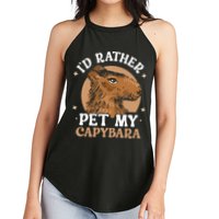 I'd Rather Pet My Capybara Animal Capybaras Rodent Lover Women's Perfect Tri Rocker Tank