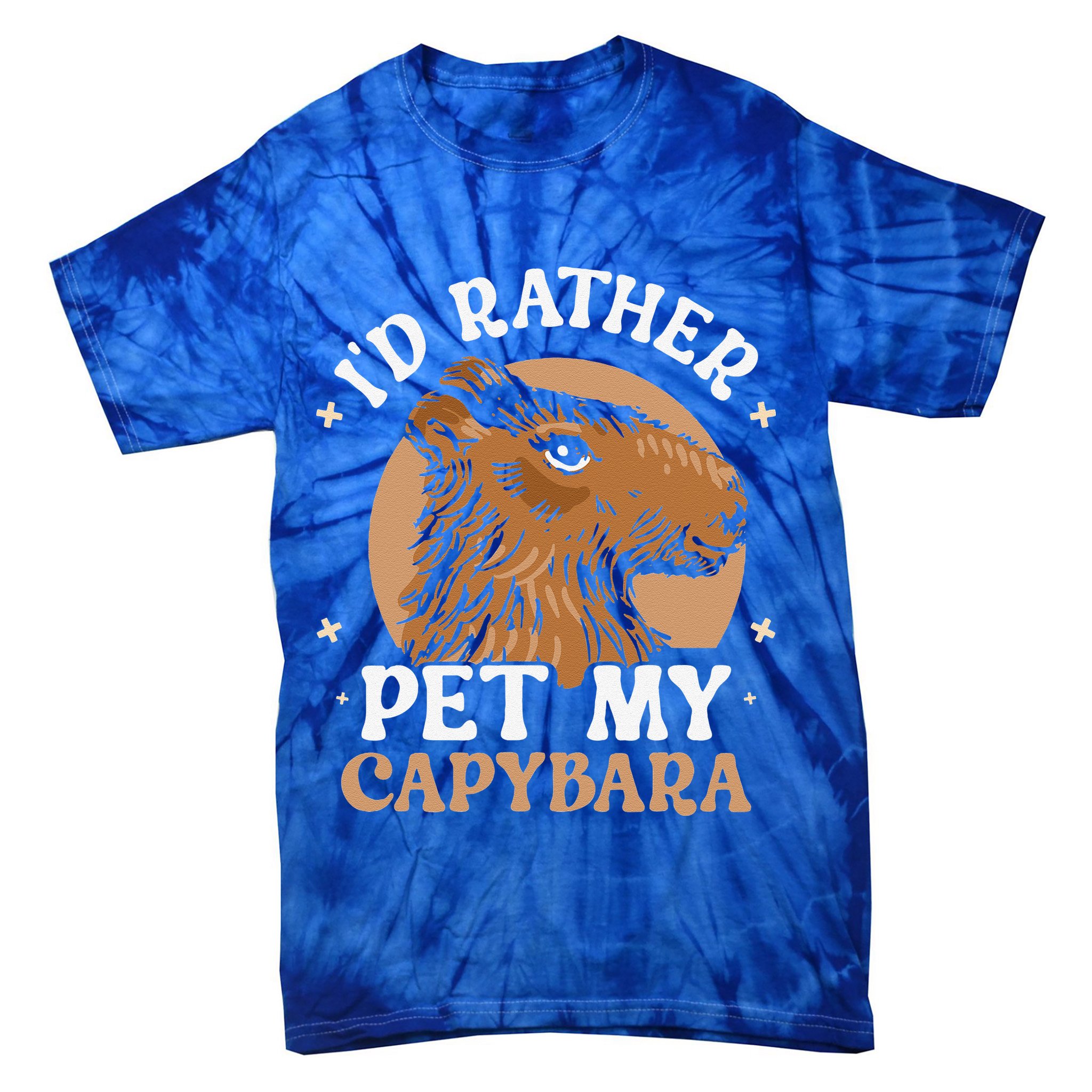 I'd Rather Pet My Capybara Animal Capybaras Rodent Lover Tie-Dye T-Shirt