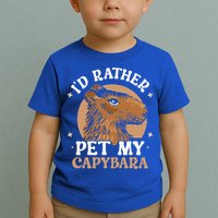 I'd Rather Pet My Capybara Animal Capybaras Rodent Lover Toddler T-Shirt