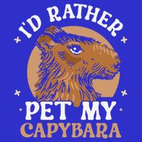 I'd Rather Pet My Capybara Animal Capybaras Rodent Lover Zip Tote Bag