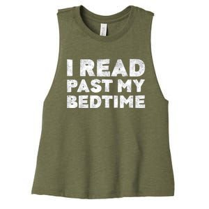 I Read Past My Bedtime Book Lover Funny Reading Gift Women's Racerback Cropped Tank