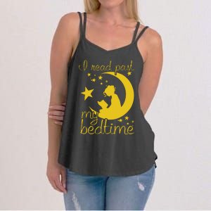 I Read Past My Bedtime Lover Funny Reading Gift Women's Strappy Tank