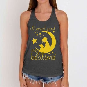 I Read Past My Bedtime Lover Funny Reading Gift Women's Knotted Racerback Tank