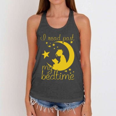 I Read Past My Bedtime Lover Funny Reading Gift Women's Knotted Racerback Tank