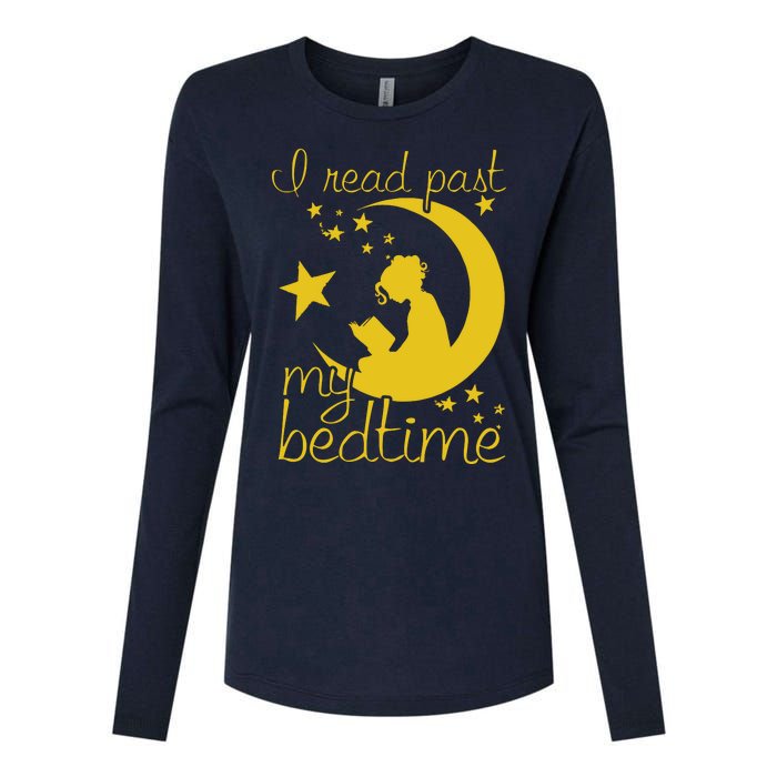 I Read Past My Bedtime Lover Funny Reading Gift Womens Cotton Relaxed Long Sleeve T-Shirt