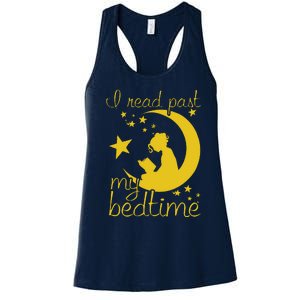 I Read Past My Bedtime Lover Funny Reading Gift Women's Racerback Tank