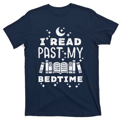 I Read Past My Bedtime Funny Book Lover Bookworm Librarian T-Shirt