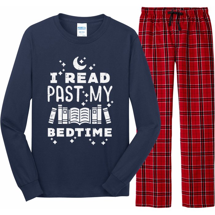 I Read Past My Bedtime Funny Book Lover Bookworm Librarian Long Sleeve Pajama Set